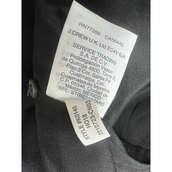 J. Crew Black Velvet True Wrap Dress Size 12 Long Slight Balloon Sleeve Witchy * - Picture 4 of 11